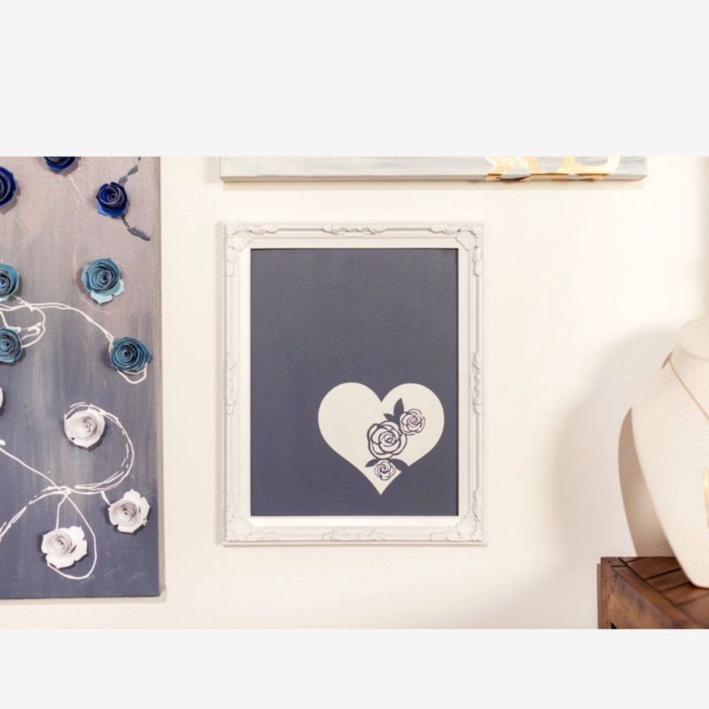 Floral Heart Decal